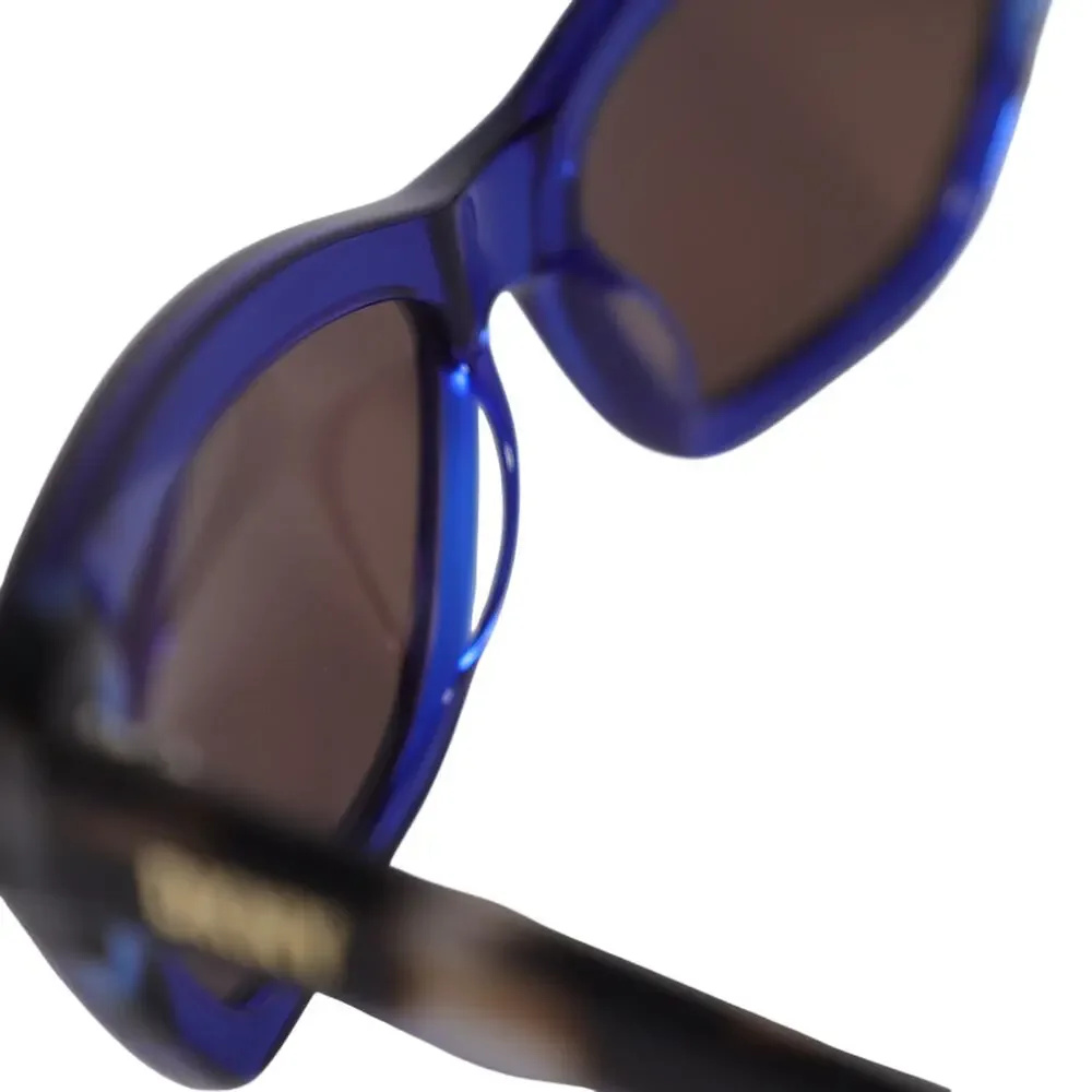 DKNY Narrow Cat Eye Womens Sunglasses–Cobalt Blue/Bone Tortoise–Retro Chic–NWT